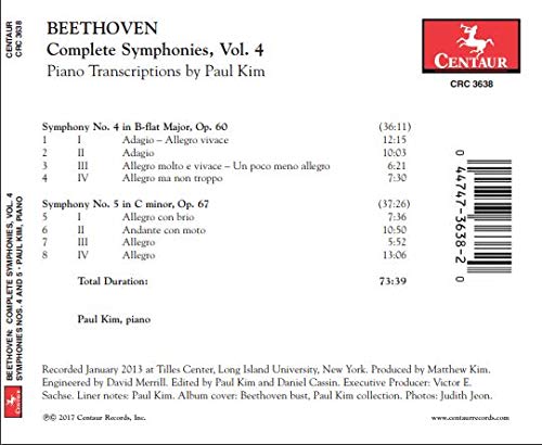 Beethoven: Complete Symphonies, Vol. 4 / Kim