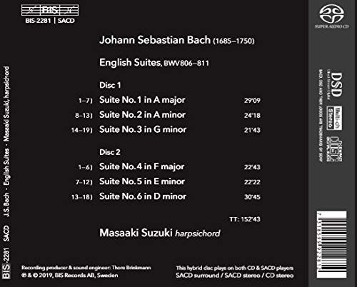 Bach: English Suites / Masaaki Suzuki