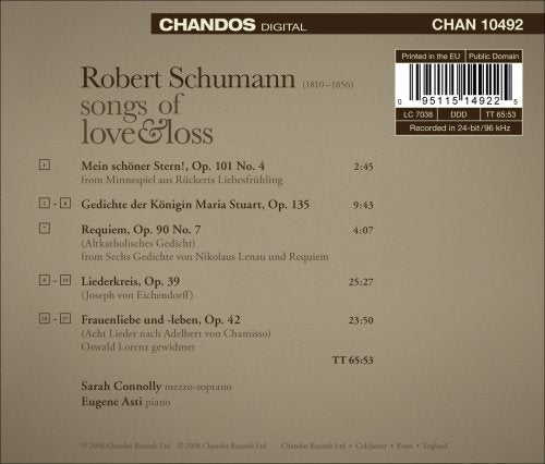 Schumann: Songs Of Love & Loss / Sarah Connolly