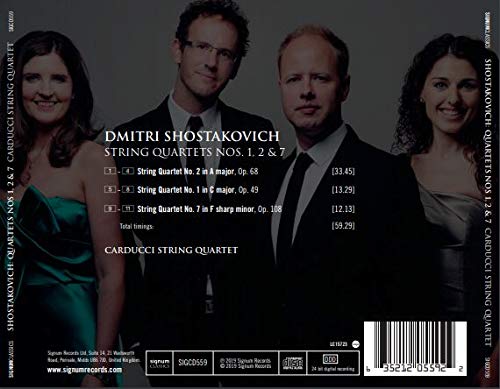 Shostakovich: String Quartets Nos. 1, 2 & 7 / Carducci String Quartet