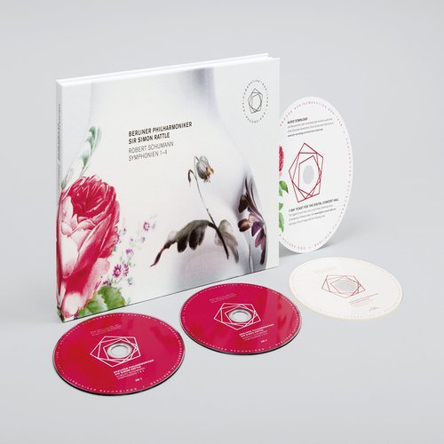 Schumann: Symphonies No 1-4 / Rattle, Berlin PO [2 CDs & 1 Blu-ray Audio]