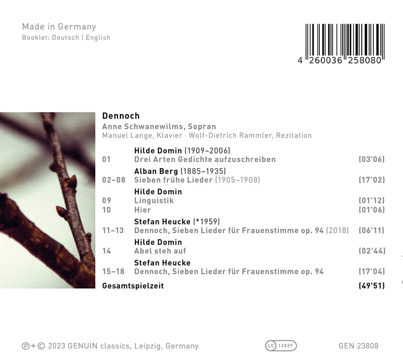 Berg, Domin & Heucke: Dennoch / Schwanewilms, Lang, Rammler