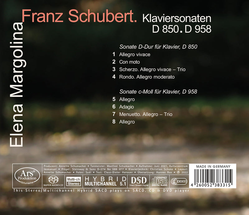 Schubert: Klaviersonaten, D. 850 & D. 958 / Margolina
