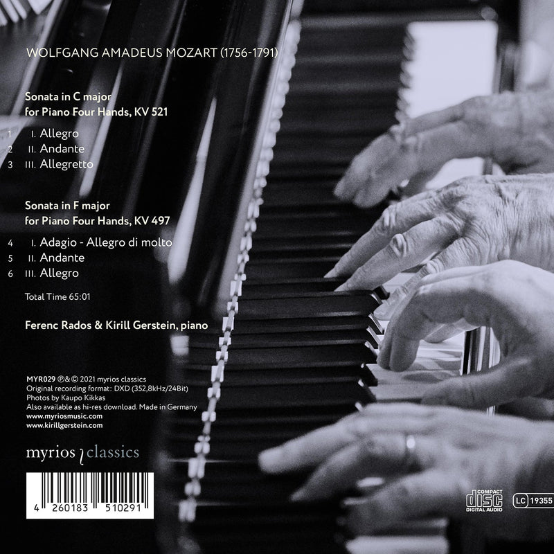 Mozart: Sonatas for Piano Four Hands, K. 521 & 497