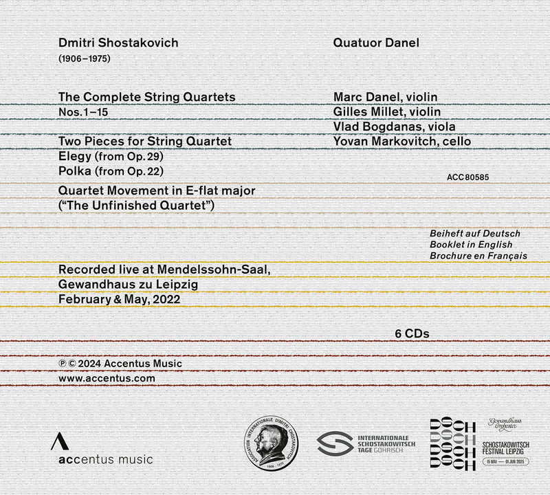 Shostakovich: Complete String Quartets / Quatuor Danel