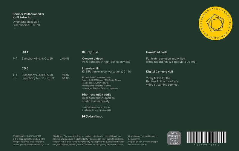 Shostakovich: Symphonies Nos. 8-10 / Petrenko, Berliner Philharmoniker