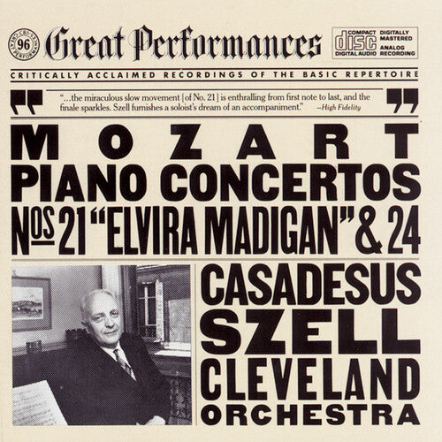 Mozart: Piano Concertos Nos 21 & 24 / Casadesus, Szell