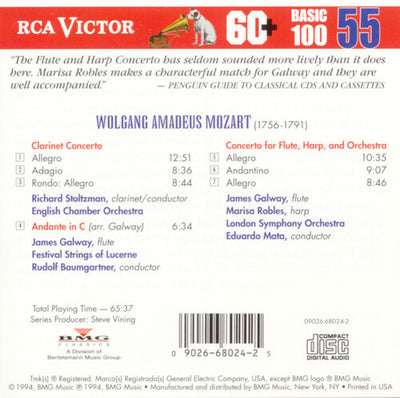 Basic 100 Vol 55 - Mozart: Clarinet Concerto, Etc /Stoltzman