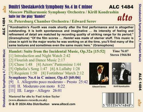 Shostakovich: Symphony No. 4; Music for Hamlet