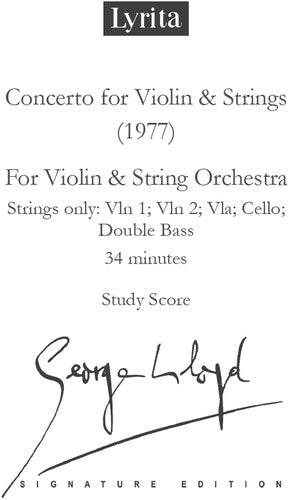 Lloyd: Concerto for Violin & Strings Study Score