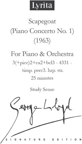 Lloyd: Piano Concerto No. 1 "Scapegoat" Study Score