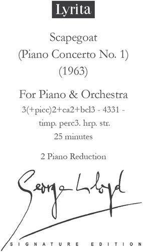 Lloyd: Piano Concerto No. 1 "Scapegoat" 2 Piano Reduction