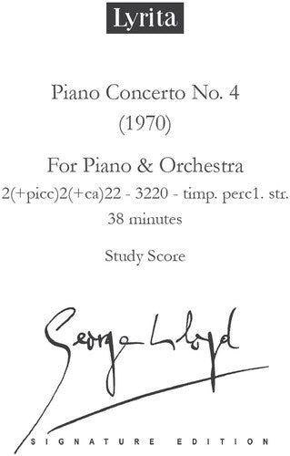 Lloyd: Piano Concerto No. 4 Study Score