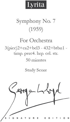 Lloyd: Symphony No. 7 - Study Score