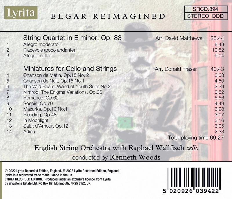 Elgar Reimagined / 	Wallfisch, Woods, English String Orchestra