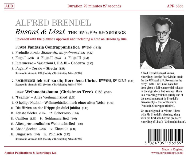 Alfred Brendel plays Busoni & Liszt