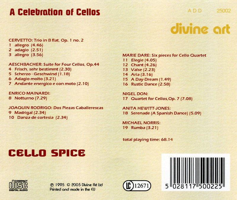 Cello Spice: A Celebration of Cellos