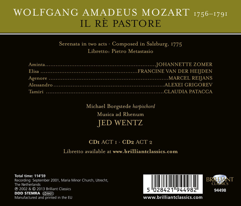 Mozart: Il Re Pastore