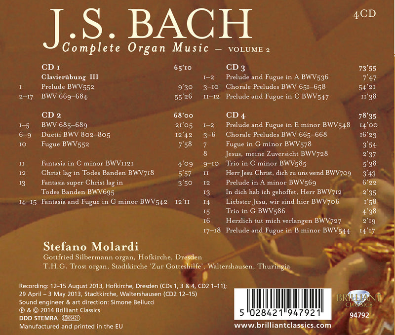 J.S. Bach: Complete Organ Music, Vol. 2