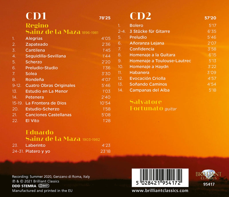 Sainz de la Maza: Complete Music for Guitar / Fortunato