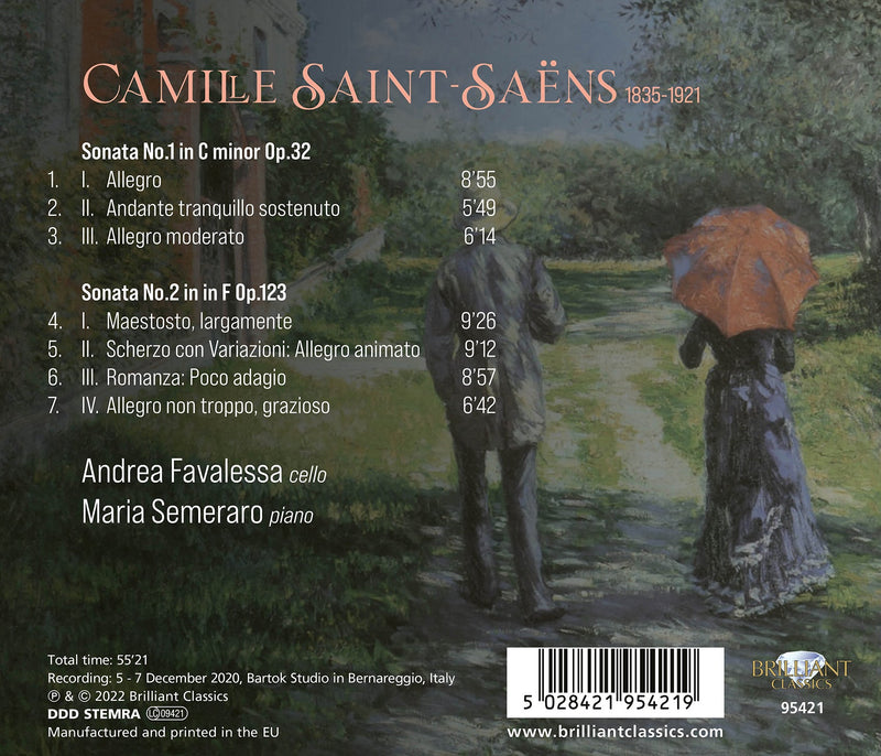 Saint-Saëns: Cello Sonatas / Favalessa, Semeraro