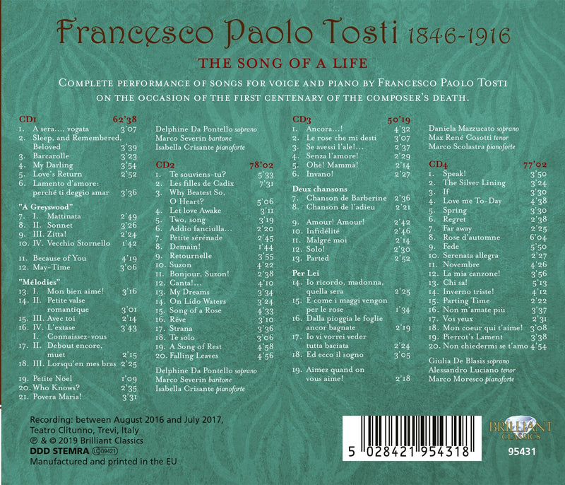 Tosti: The Song Of A Life, Volume 3