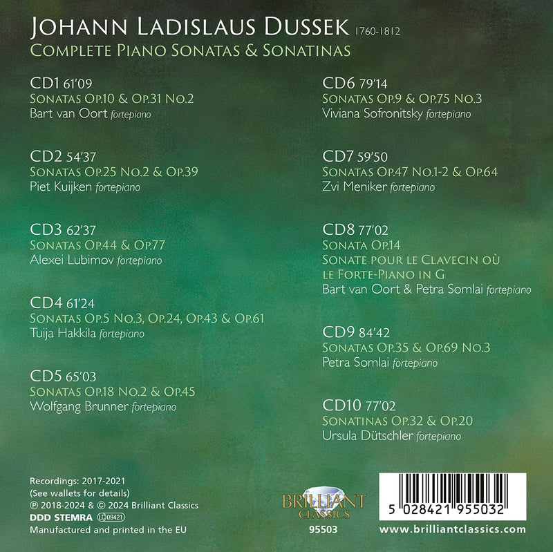 Dussek: Complete Piano Sonatas & Sonatinas on Period Instruments