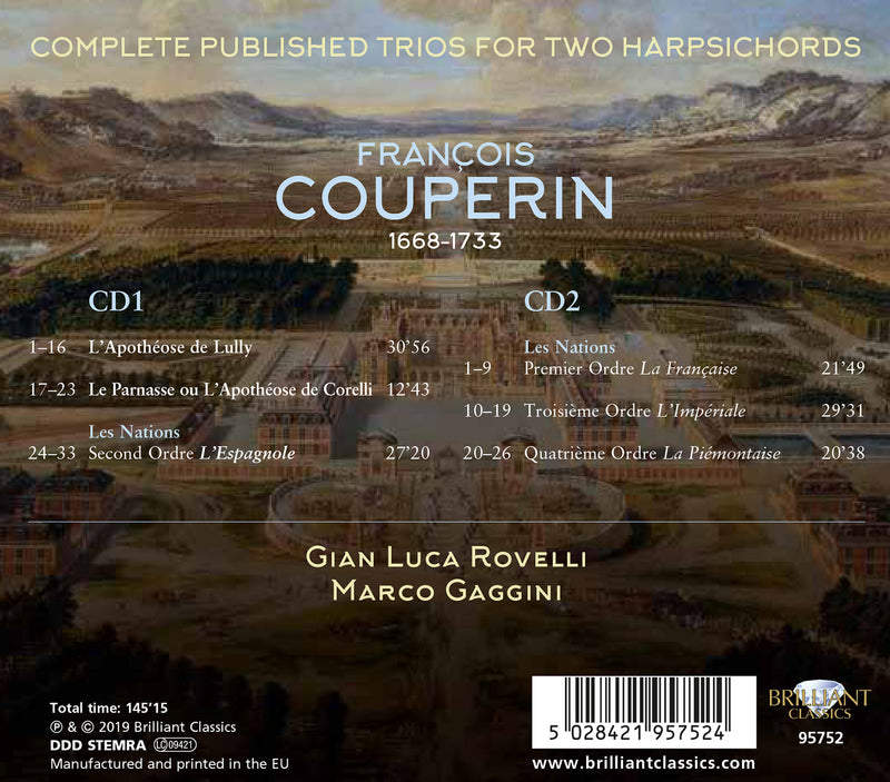 Couperin F.: Complete Published Trios For Two Harpsichords