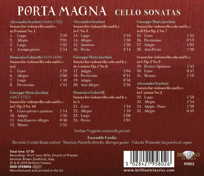 Porta Magna Cello Sonatas