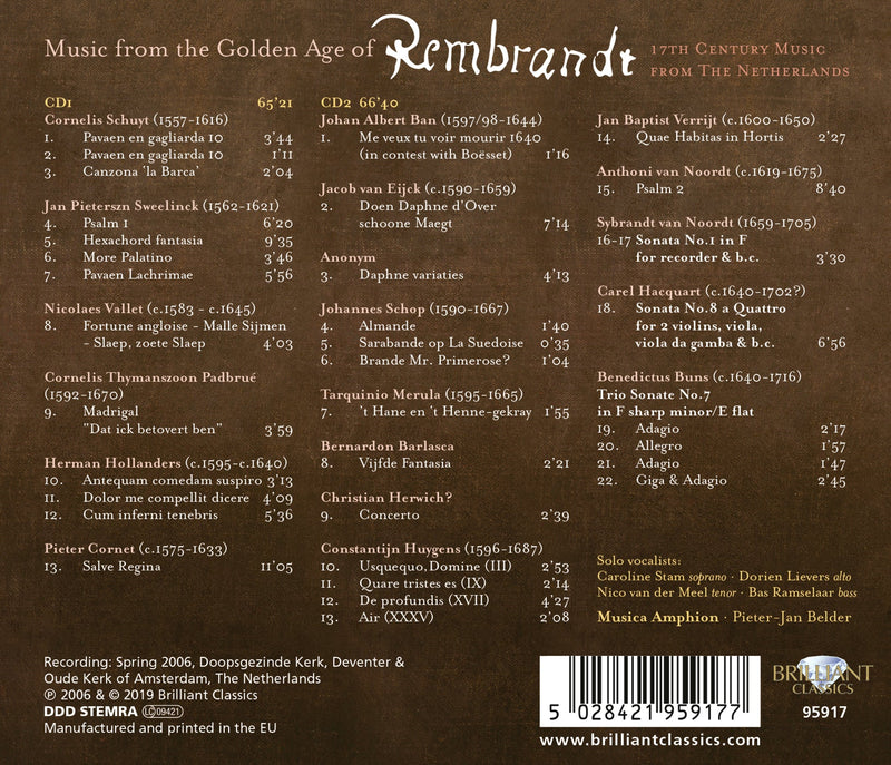 Music From The Golden Age Of Rembrandt