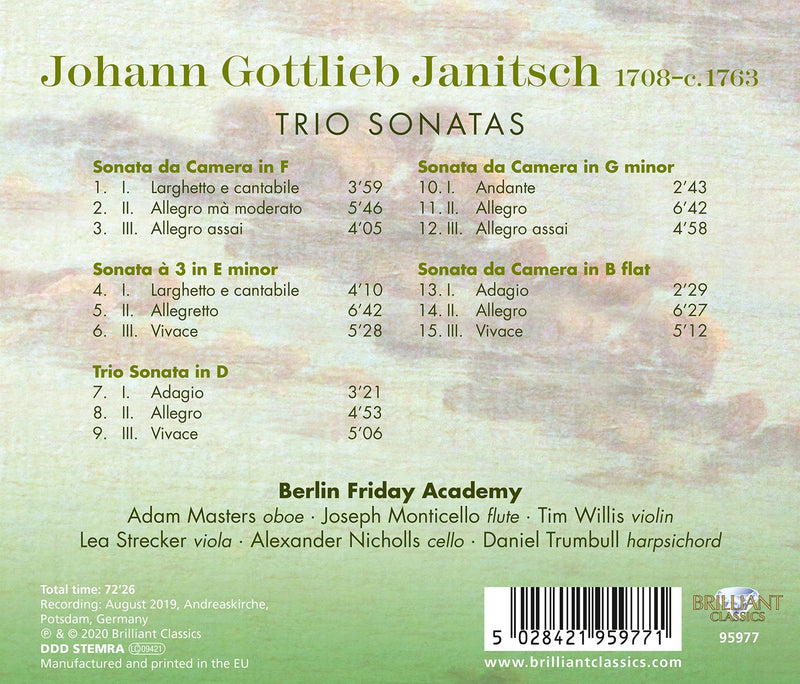 Janitsch: Trio Sonatas / Berlin Friday Academy