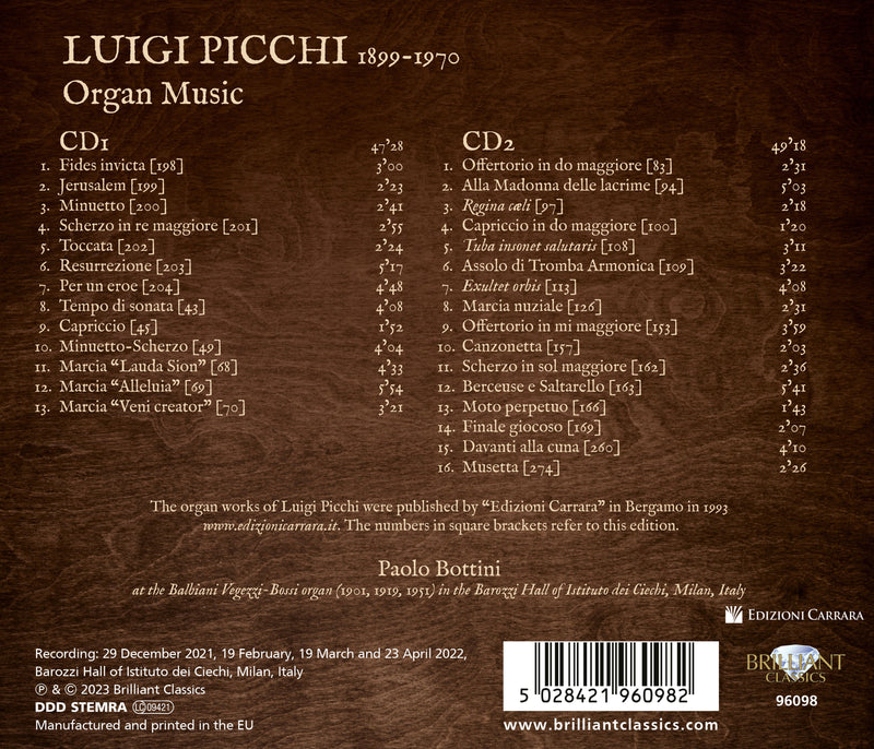 Picchi: Organ Music
