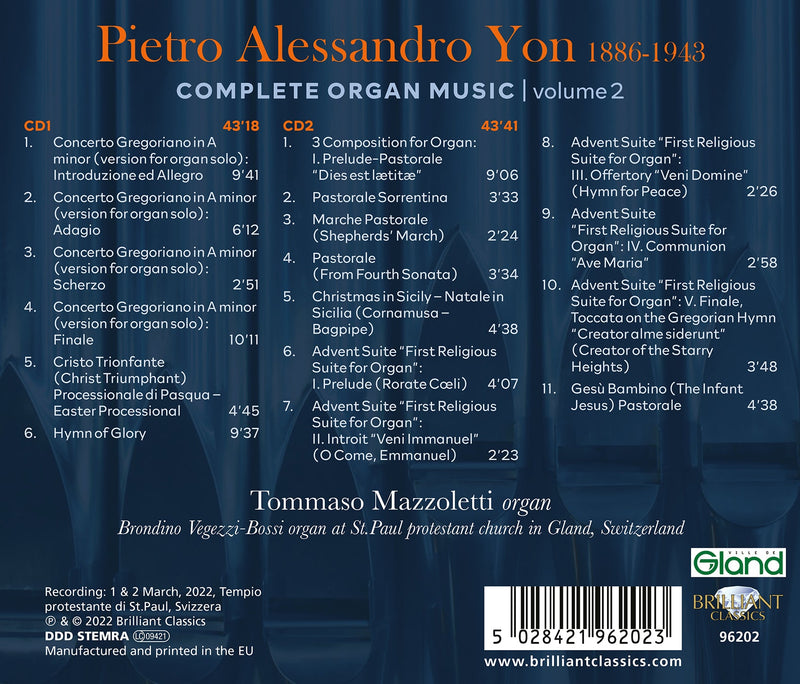 Yon: Complete Organ Music, Vol. 2 / Mazzoletti