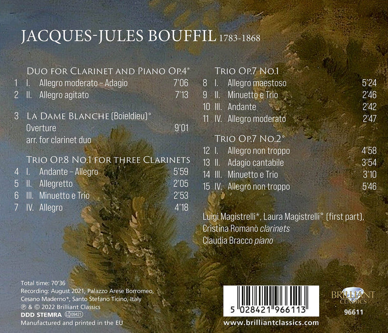 Bouffil: Clarinet Chamber Music / Magistrelli, Romano, Bracco