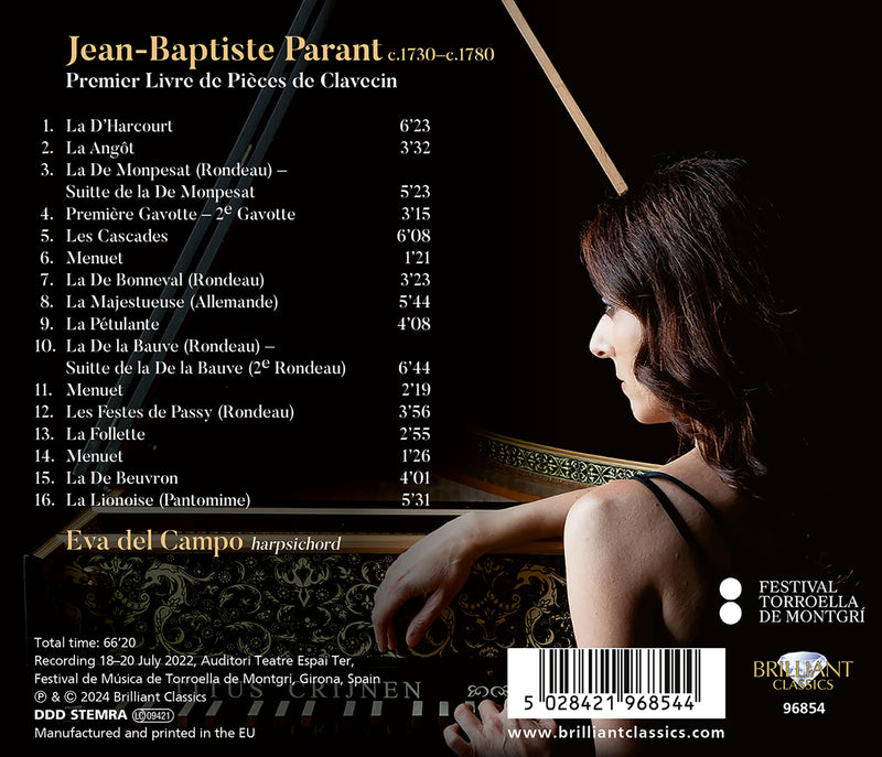 Parant: Premier Livre de Pieces de Clavecin / Eva del Campo