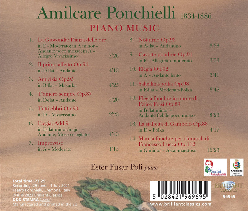 Ponchielli: Piano Music / Ester Poli