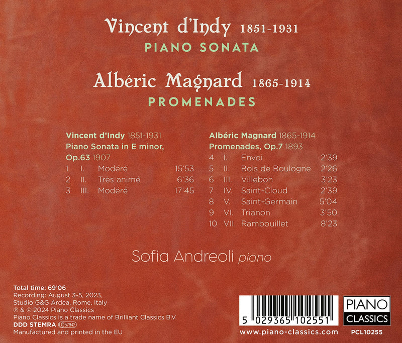 D'Indy: Piano Sonata - Magnard: Promenades / Andreoli