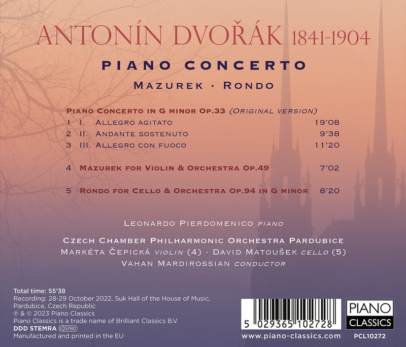 Dvorak: Piano Concerto; Mazurek; Rondo