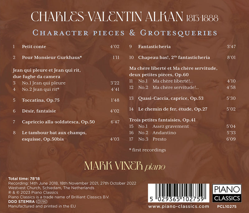 Alkan: Character Pieces & Grotesqueries / Viner