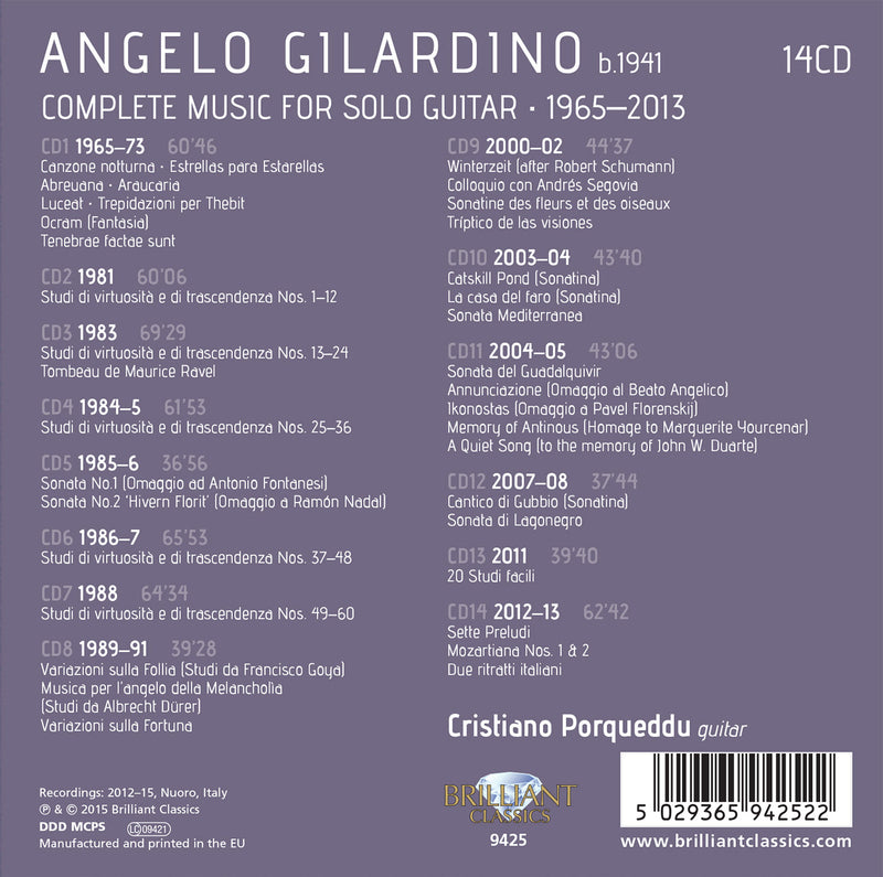 Gilardino: Complete Music For Solo Guitar 1965-2013