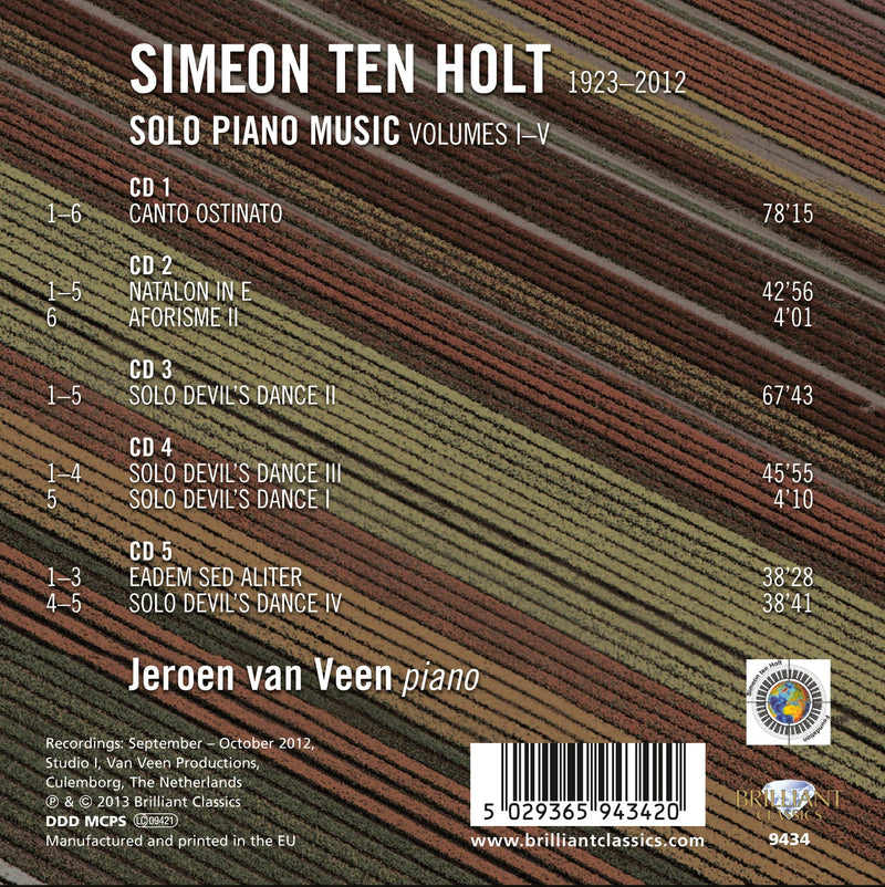 Simeon Ten Holt: Solo Piano Music Vol 1-5 / Jeroen Van Veen