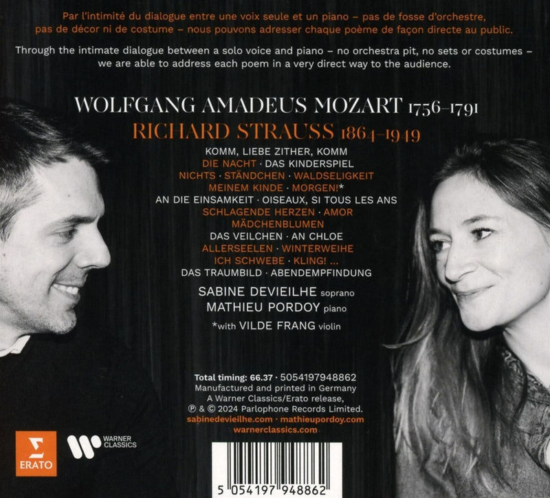 Mozart & Strauss: Lieder / Devieilhe, Pordoy