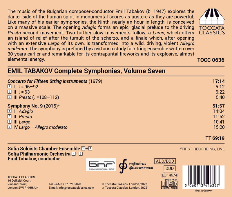 Tabakov: Complete Symphonies, Vol. 7 / Sofia Philharmonic Orchestra