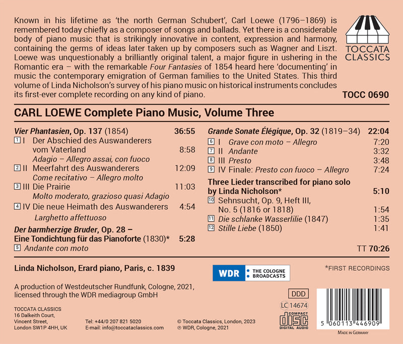 Loewe: Complete Piano Music, Vol. 3 / Nicholson