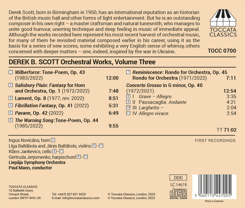 Scott: Orchestral Music, Vol. 3