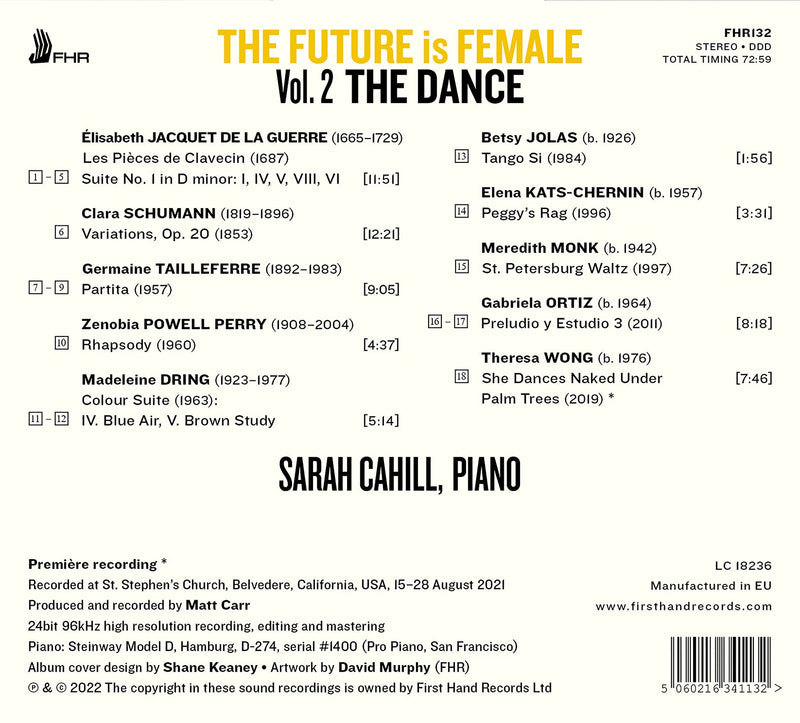 The Future is Female, Vol. 2: The Dance - Piano Music, 1600s-Now / Cahill
