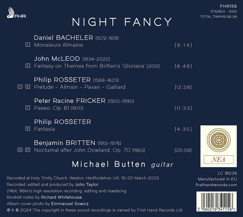 Bacheler, Britten, Fricker, McLeod & Rosseter: Night Fancy