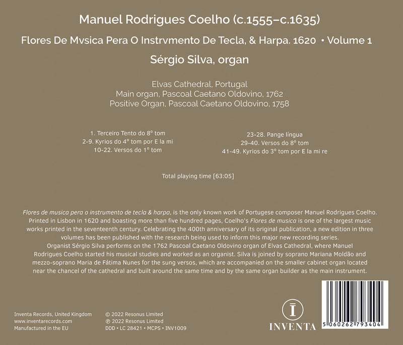 Coelho: Flores de Musica for Organ, Vol. 1 / Silva