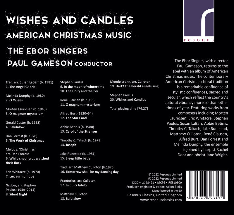 Wishes & Candles - American Christmas Music / Gameson, Ebor Singers