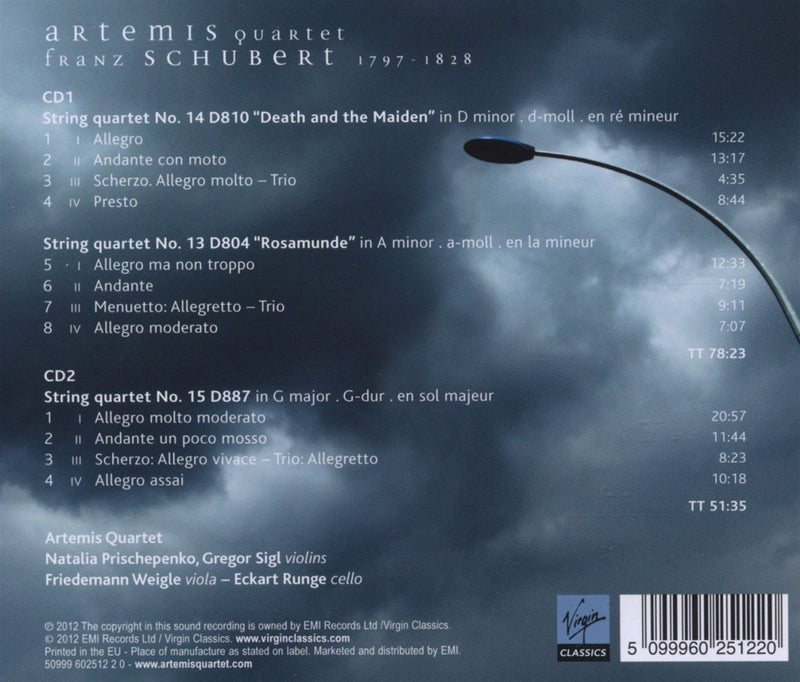 Schubert: String Quartets Nos. 13-15 / Artemis Quartet